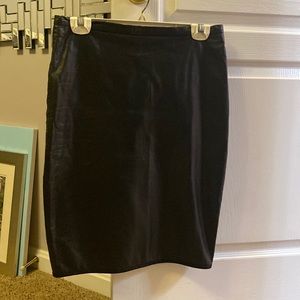 Leather pencil skirt